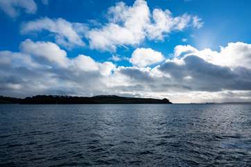 A beautiful autumn sky, summer is over and the boats laid up for winter.