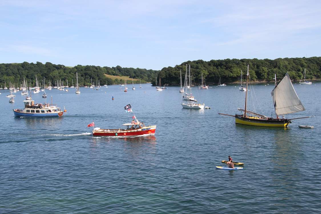 A grandstand view from the living-room of the activity on the water.