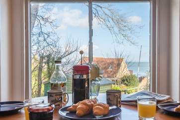 Enjoy the wonderful sea views whilst having a leisurely breakfast