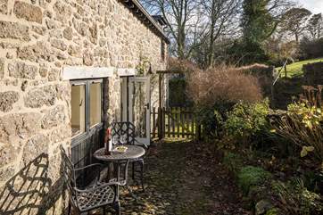 The cobbled courtyard is the perfect place to enjoy a glass of something tasty in the sun.