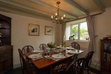A separate dining-room is accessed off the sitting-room. Again, plenty of seating for all.