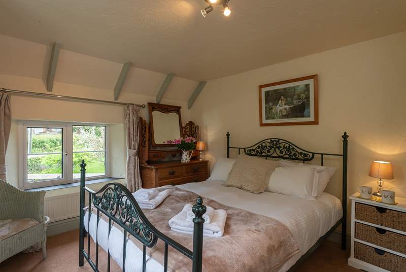 All the bedrooms are on the first floor. This is the master bedroom which looks out over the neighbouring orchard.