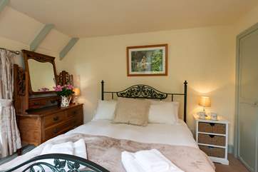 There is plenty of storage space in the bedroom.