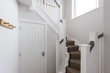 The stairs leading up to the apartment.