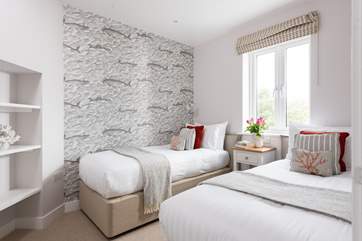 The twin bedroom has a fabulous coastal theme (Bedroom 3).
