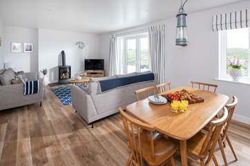 Enjoy a family meal around the stylish table.