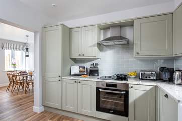 The kitchen has everything you might need.