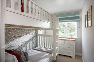 The bunk bedroom has really fun wallpaper (Bedroom 3).