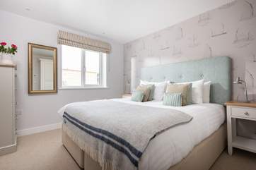 This bedroom has 'zip and link' beds or a super-king (Bedroom 2).