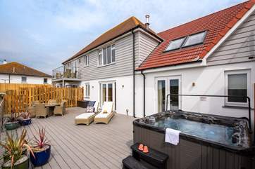 There is plenty of room for everyone to relax outside at Morwenna.