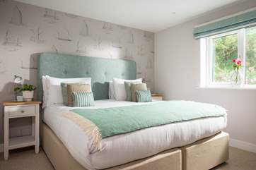 The second bedroom is 'zip and link' at the back of the apartment (Bedroom 2).