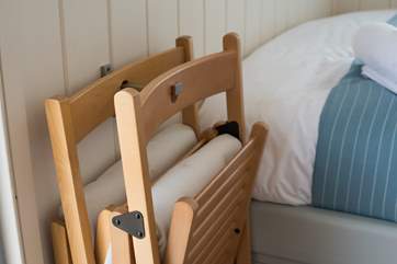 The chairs also fold up and can be stored away to create more space.