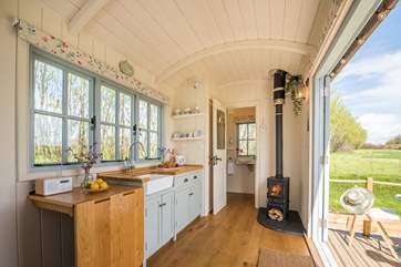This idyllic retreat is beautifully hand-crafted and is gorgeous both inside and out.