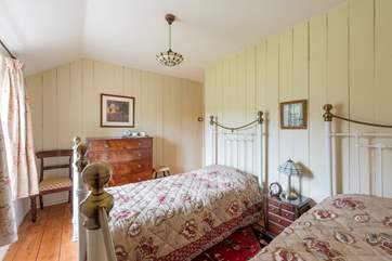 The twin bedroom on the first floor.
