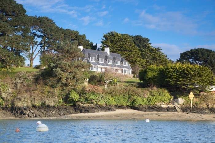 Looking back at the house from the water.