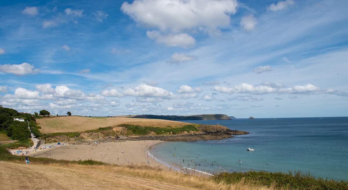 The Roseland Peninsula has some stunning beaches, this is Porthcurnick.