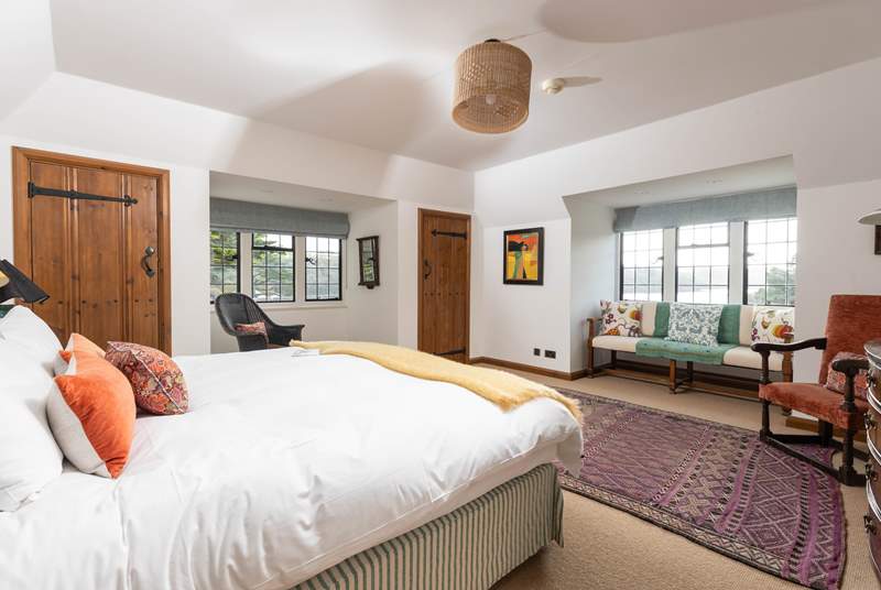 Bedroom 1 has a super-king size double bed and lovely views of the river.