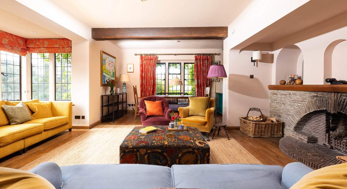 The cosy sitting-room in the main house.