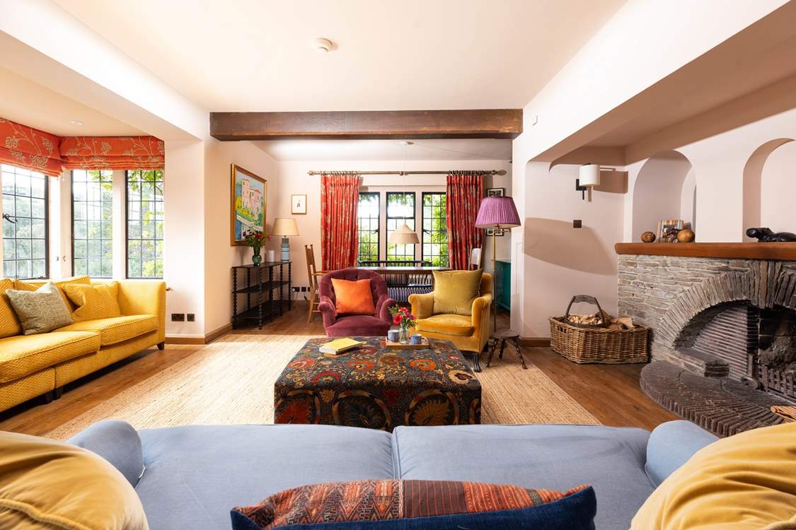 The cosy sitting-room in the main house.