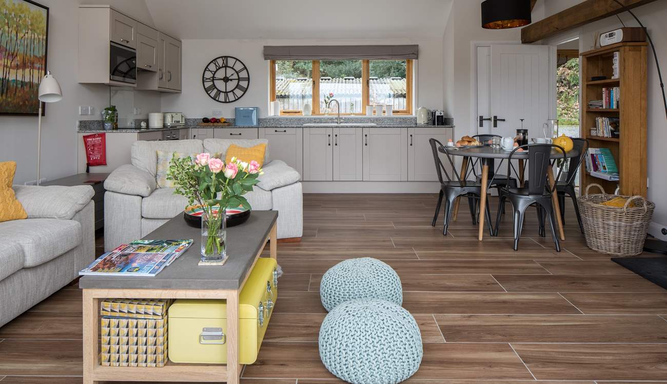 The open plan living area creates a delightful sociable space.