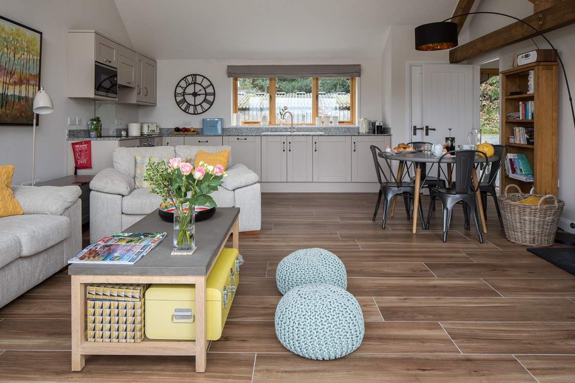 The open plan living area creates a delightful sociable space.