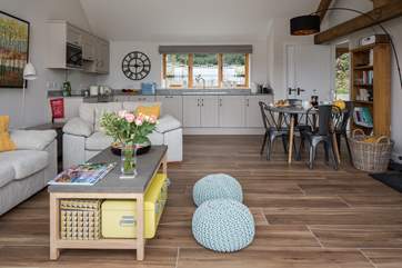 The open plan living area creates a delightful sociable space.