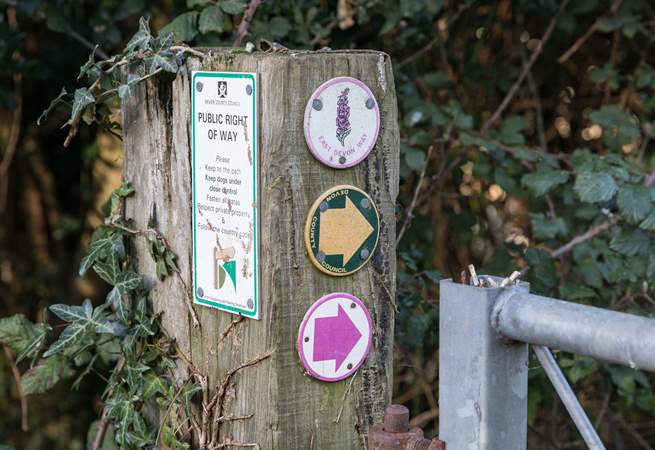 The East Devon Way is just a short walk from Larch Barn.