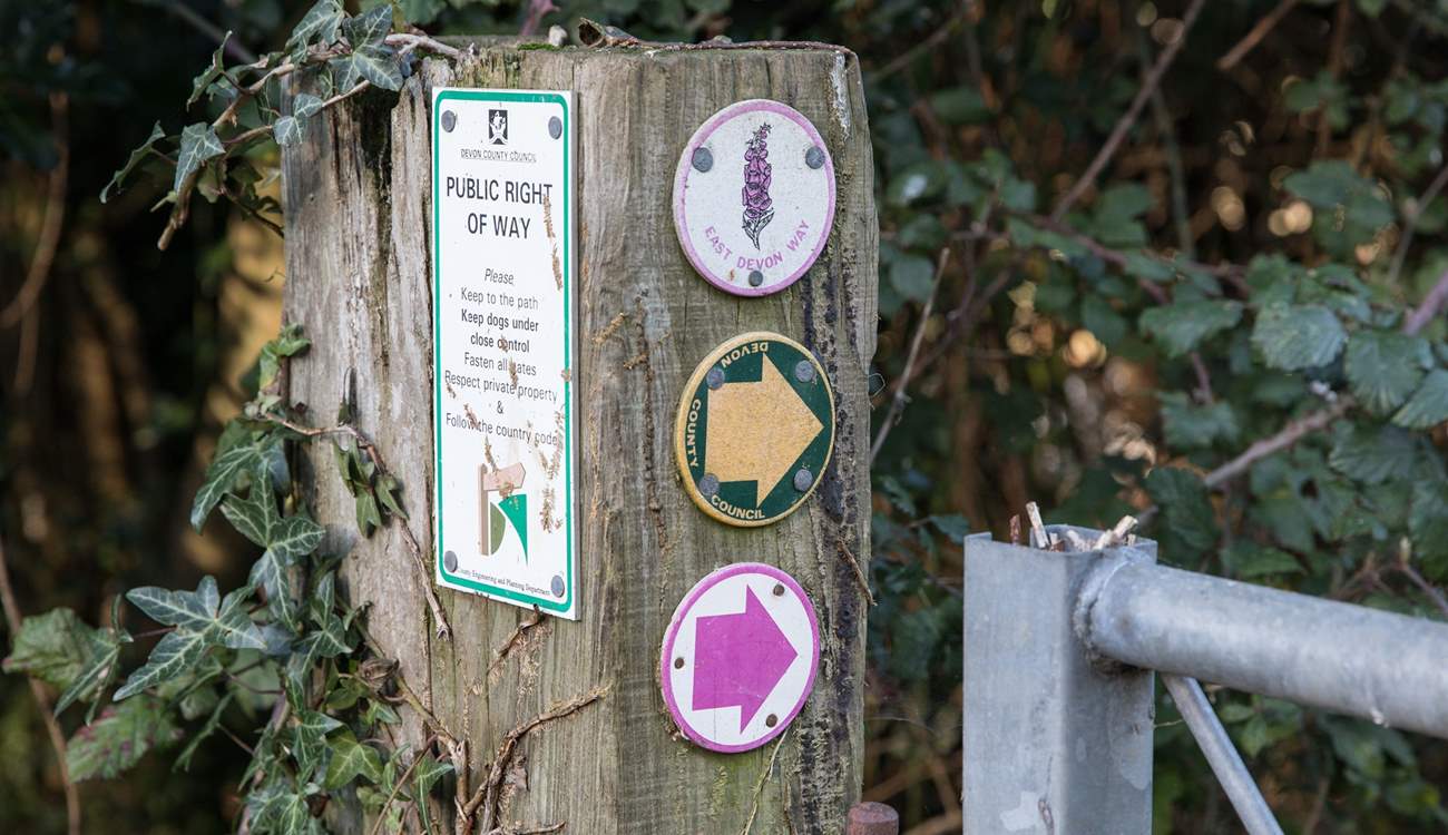 The East Devon Way is just a short walk from Larch Barn.