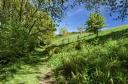 One of many footpaths leading directly from the grounds of Larch Barn.