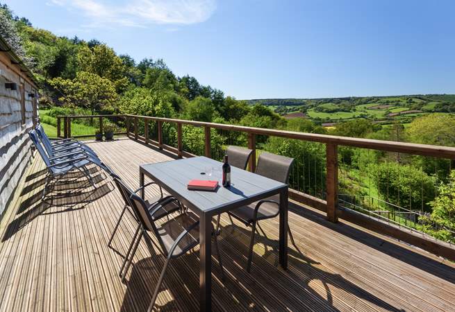 Larch Barn has spectacular views from the west-facing terrace that runs the length of the barn. You may see deer and will hear buzzards, pheasants and owls call.