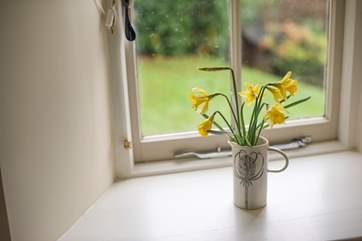 The single room enjoys views over the side of the cottage.