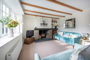 The wood-burner is a welcome sight on chillier nights.