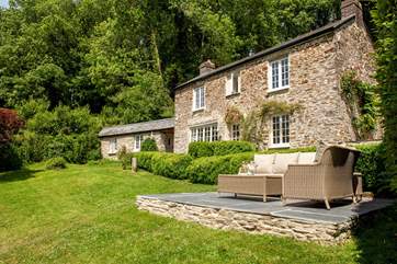 There are a choice of places to sit out in the garden and enjoy the glorious setting