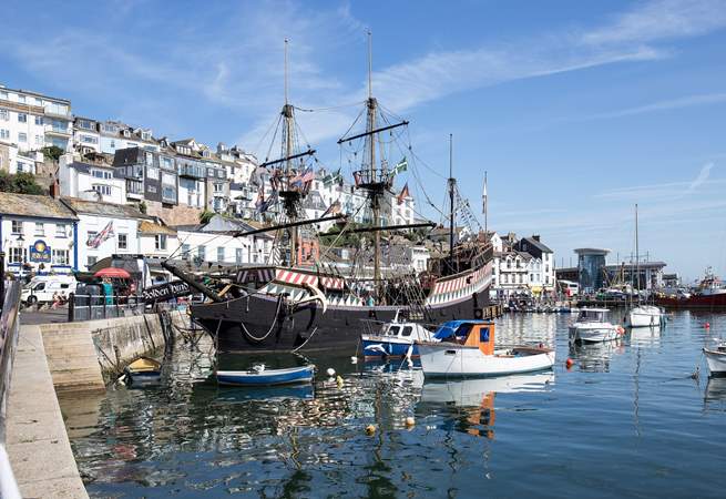 The Golden Hind in Brixham is such a magnificent sight.