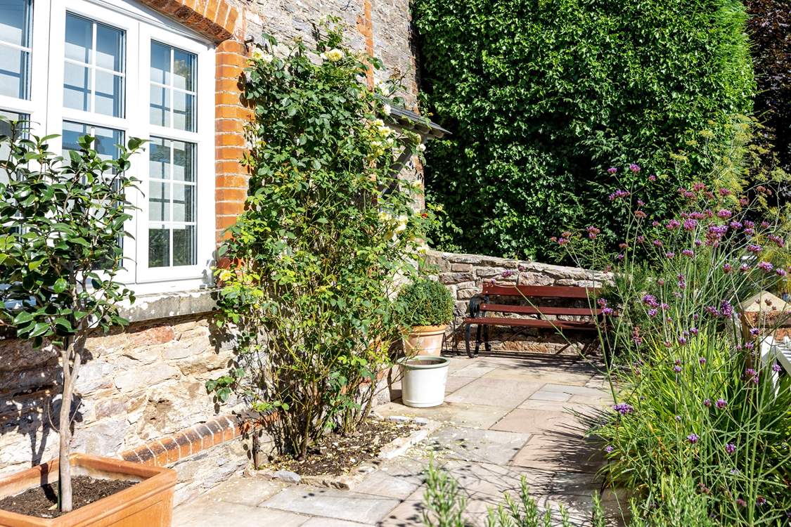 Outside Agatha Cottage.