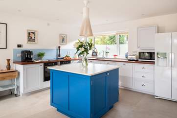The large sociable kitchen.