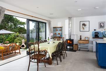 Open the double doors and enjoy bringing the outside in at this stunning house (please note the bi-folds do not open all the way).