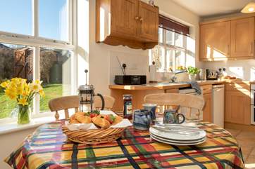 A lovely, light space with pleasant views to boot.