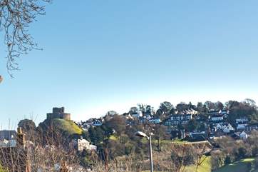 There are views across to Launceston Castle.