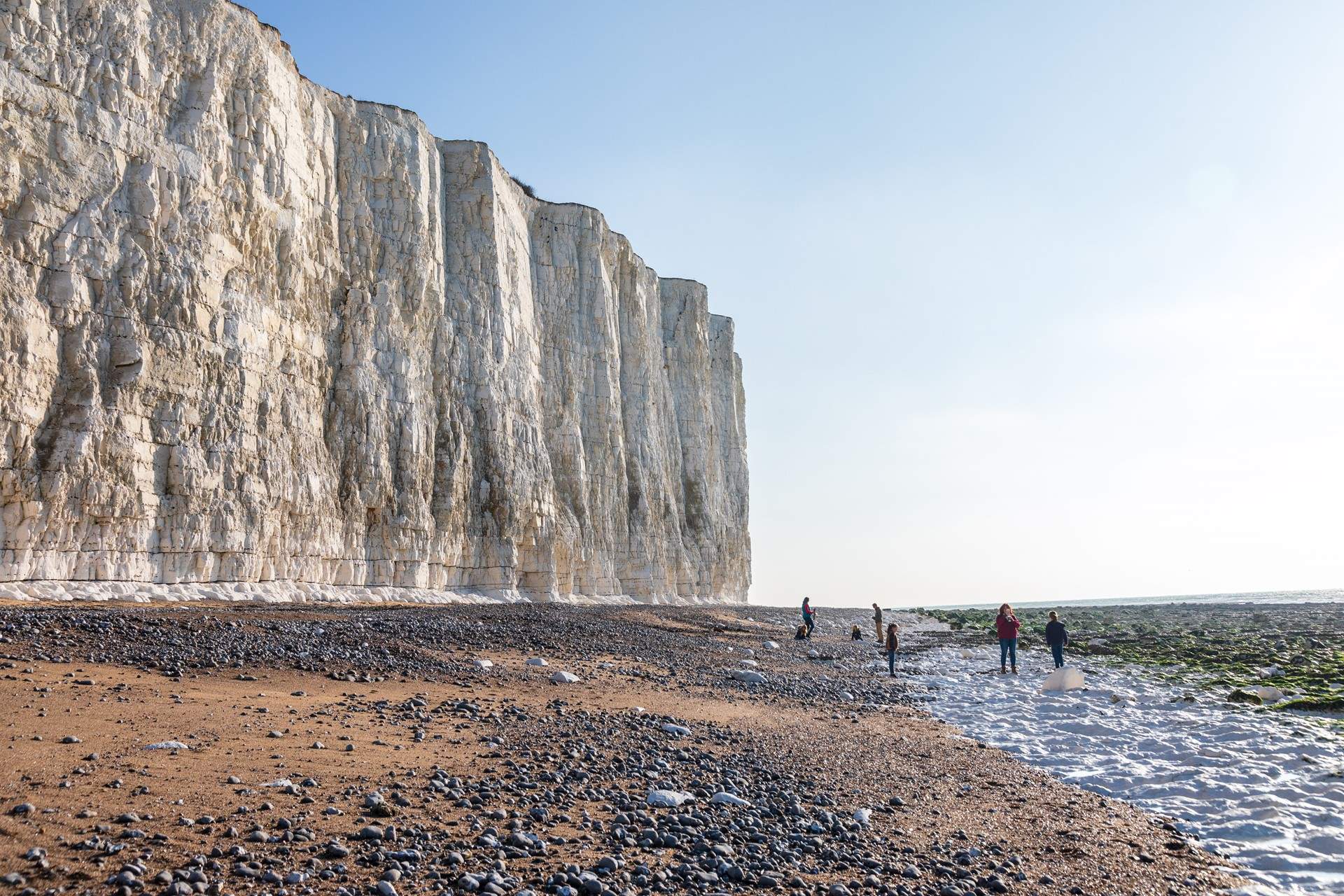 Visit Birling Gap part of the Seven Sisters chalk cliffs.