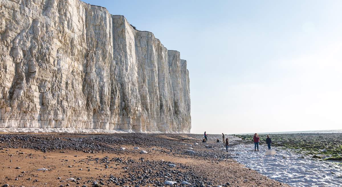 Visit Birling Gap part of the Seven Sisters chalk cliffs.