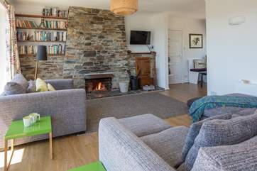 The open plan flow of this beautiful house is calming and spacious.