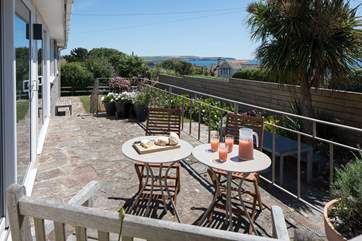 Imagine sitting back with a glass of something tasty enjoying the far-reaching sea views.