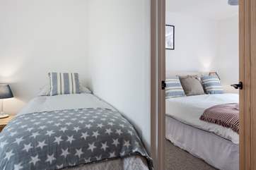 The two bedrooms have an inter-connecting door between them.