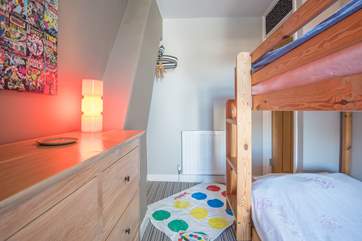 The children will enjoy their very own space in this cosy bunk bedroom. A Wii console is also provided in the sitting-room