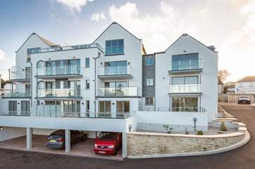 The rear of St Margarets development. North Shore is located on the ground floor, and has the benefit of its own private entrance.
