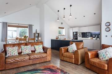 The fabulous open plan living-room.