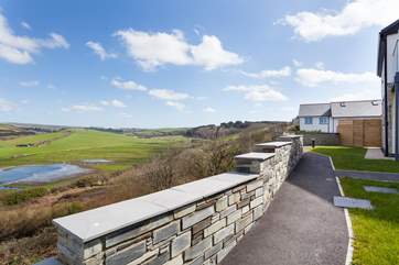 The lovely rural view from the path leading up to Morgelyn.