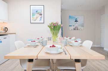 The very modern kitchen/dining-room is simply stunning.