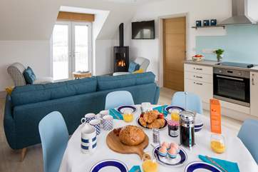 The open plan living-area creates a very sociable space.